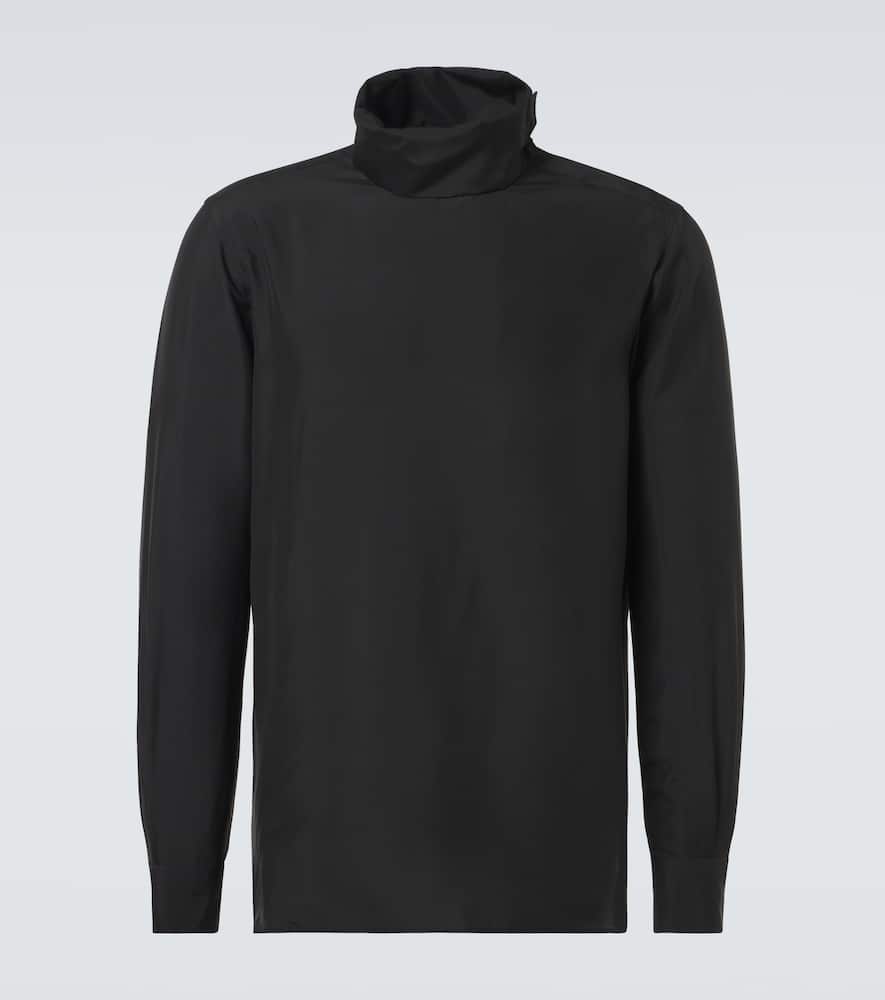 Tom Ford Silk Turtleneck Sweater In Gold