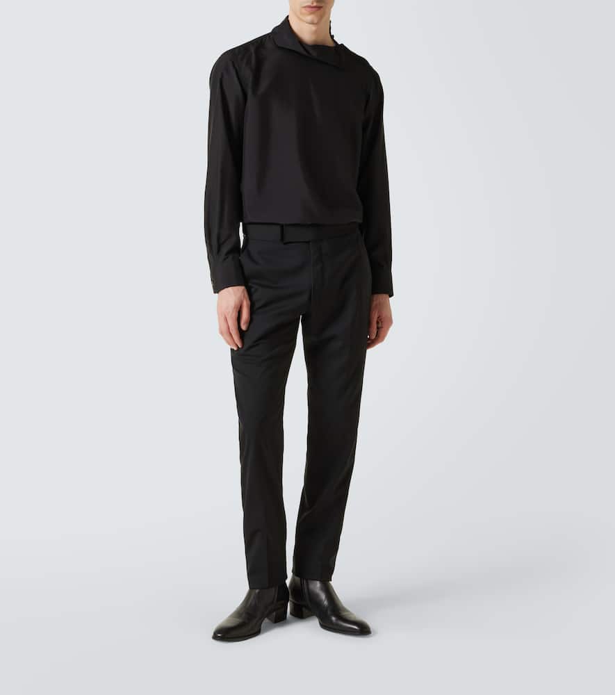 Tom Ford Silk Turtleneck Sweater In Gold