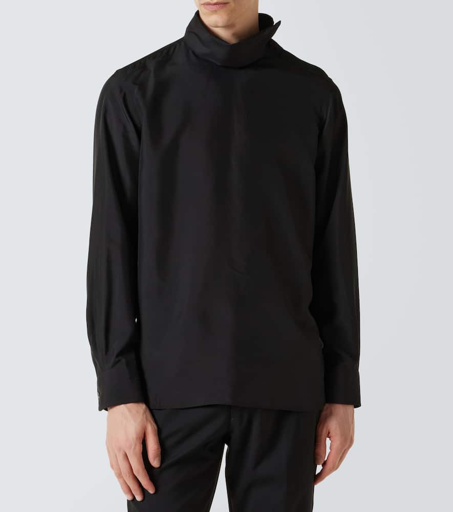 Tom Ford Silk Turtleneck Sweater In Gold