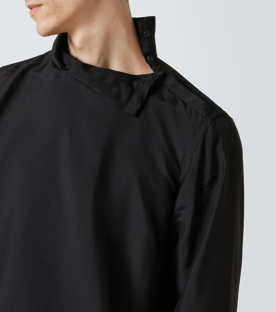 Tom Ford Silk Turtleneck Sweater In Gold