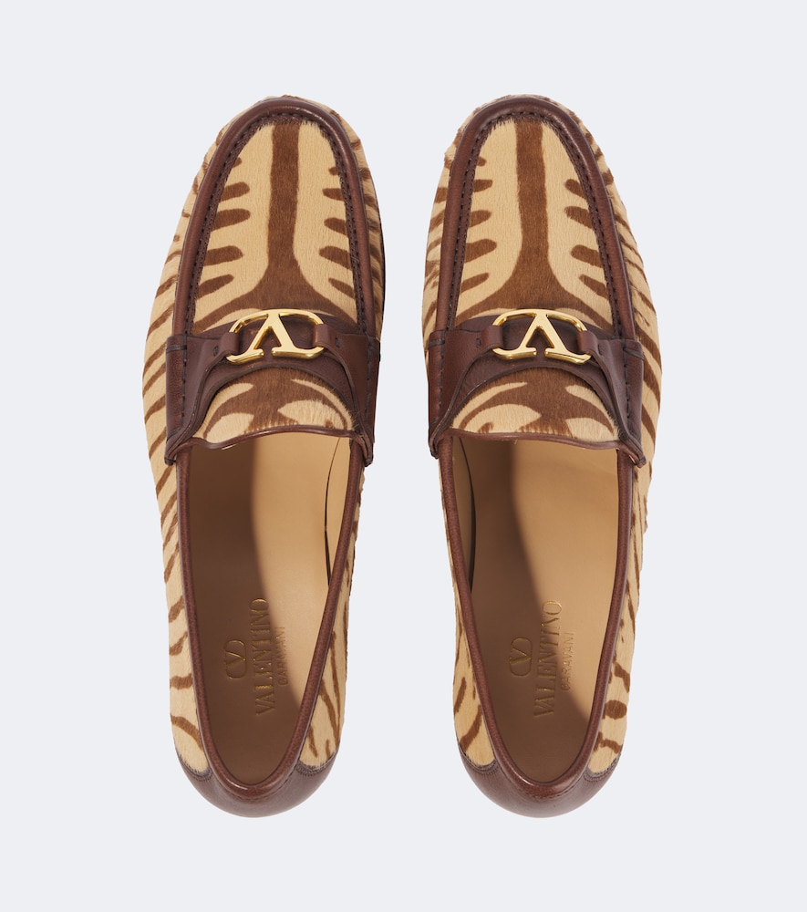  Valentino Garavani Valentino Garavani Loafers Vlogo Aus Kalbshaar 