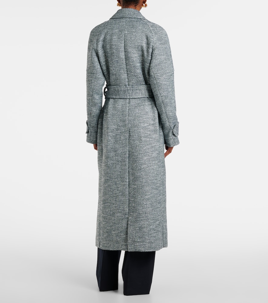 Bouclé Tweed Wrap Coat
