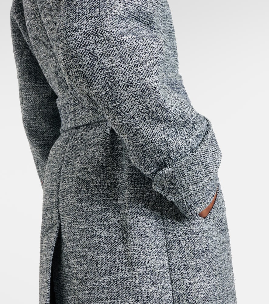 Bouclé Tweed Wrap Coat