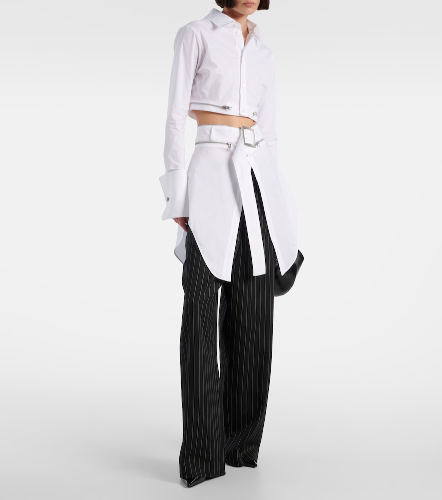 Jean Paul Gaultier Belted cotton-blend shirt dress