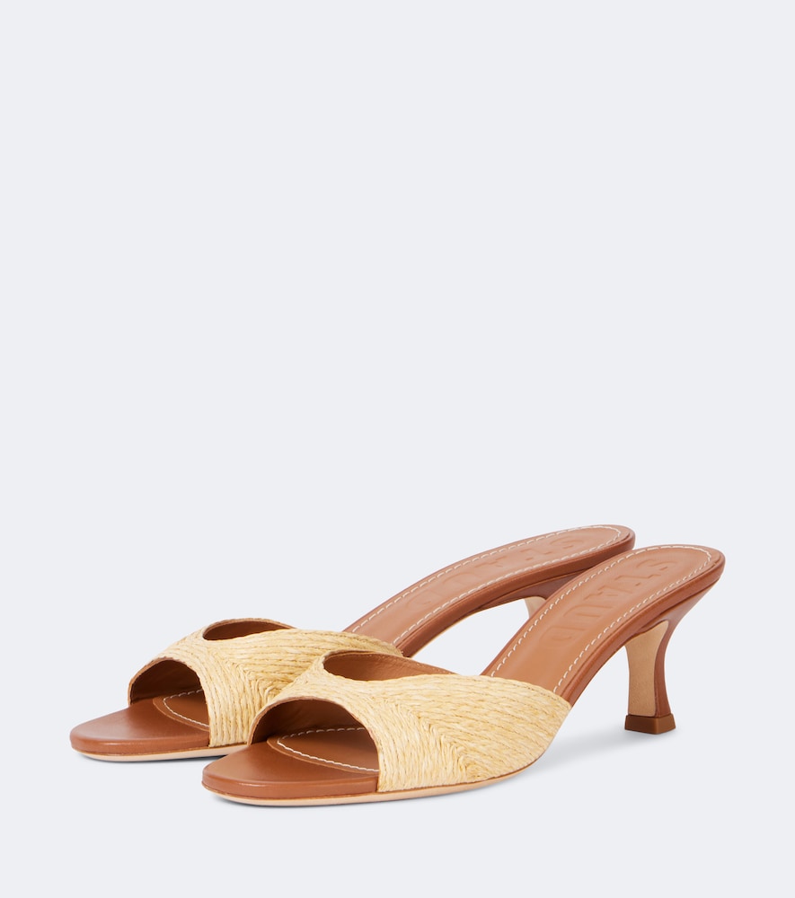 Brigitte 55 Leather-Lined Mules