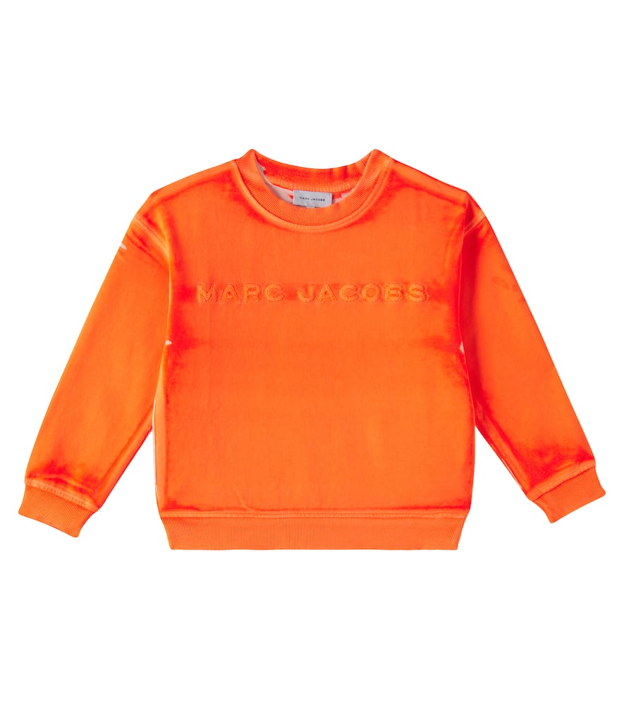 Marc Jacobs Logo Cotton Jersey Sweatshirt In Peach