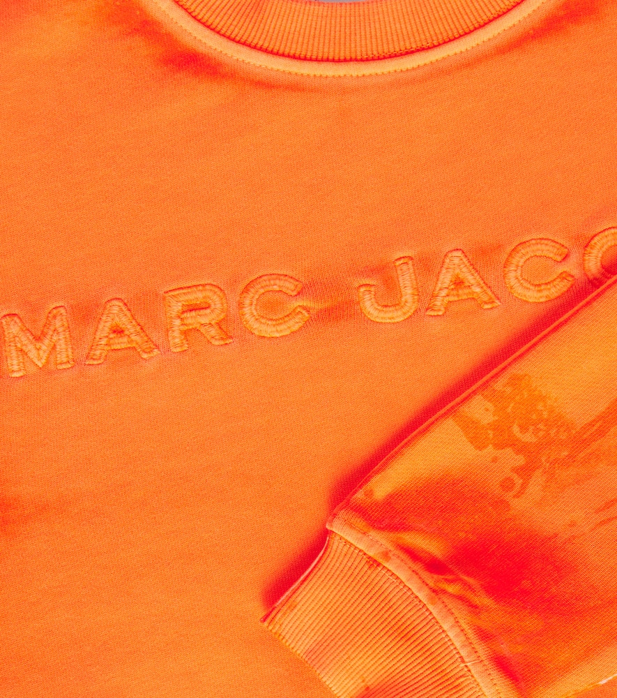 Marc Jacobs Logo Cotton Jersey Sweatshirt In Peach