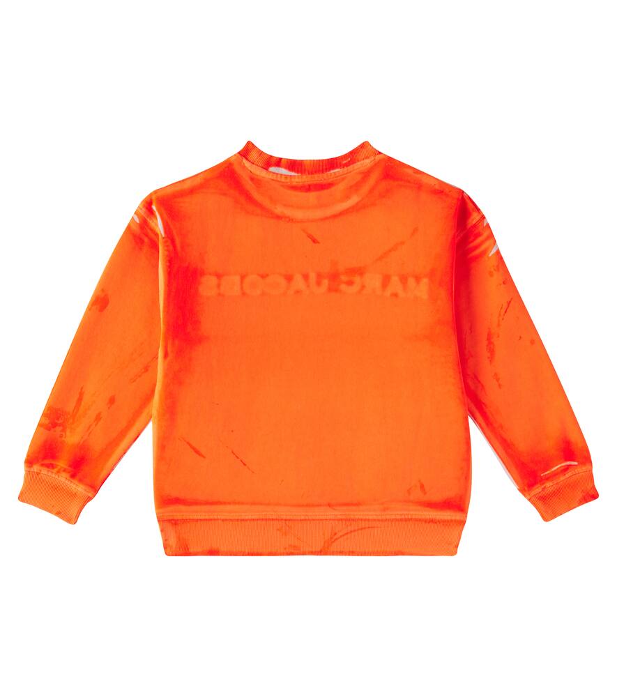 Marc Jacobs Logo Cotton Jersey Sweatshirt In Peach