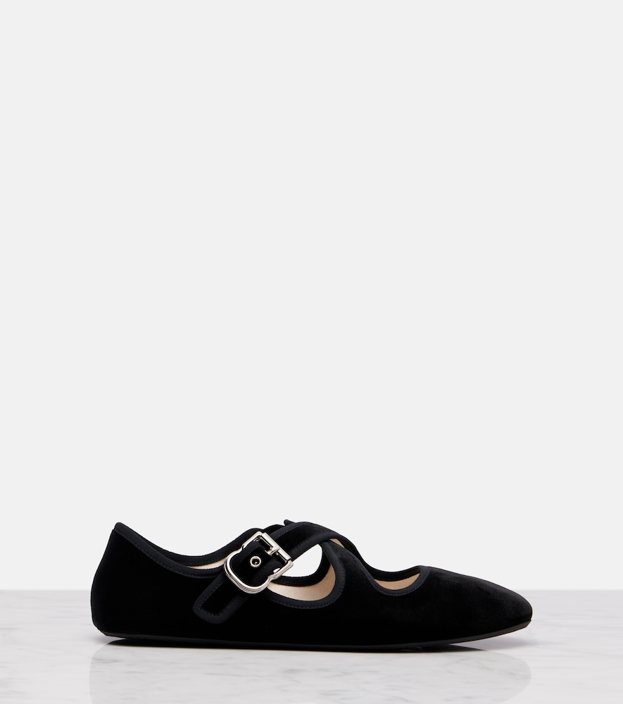  Alaia Alaia Velvet Ballet Flats 
