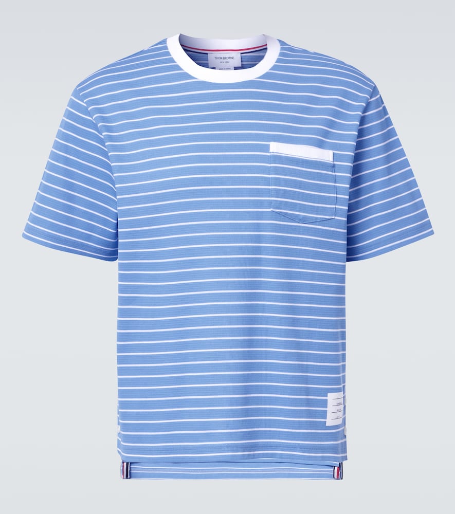 Thom Browne Blue Milano Short Sleeve Pocket T-shirt