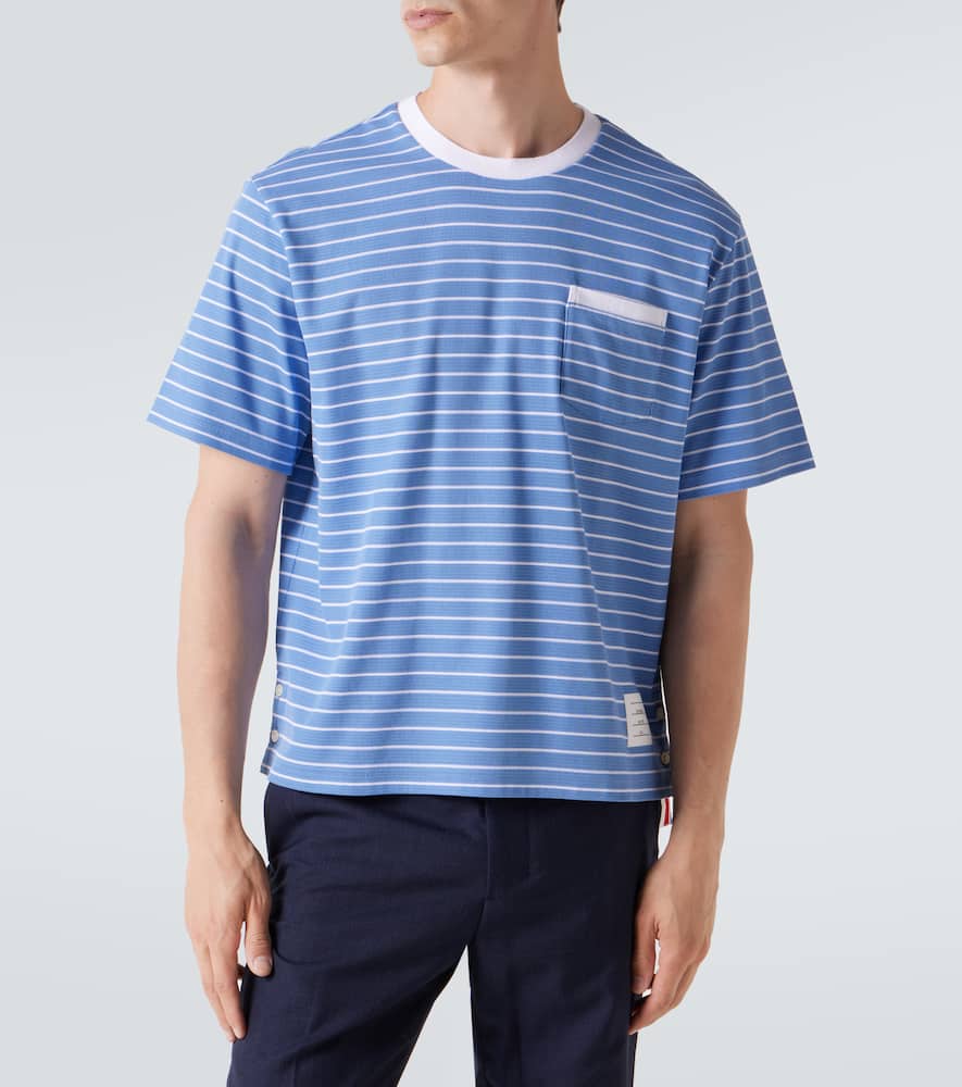 Thom Browne Blue Milano Short Sleeve Pocket T-shirt