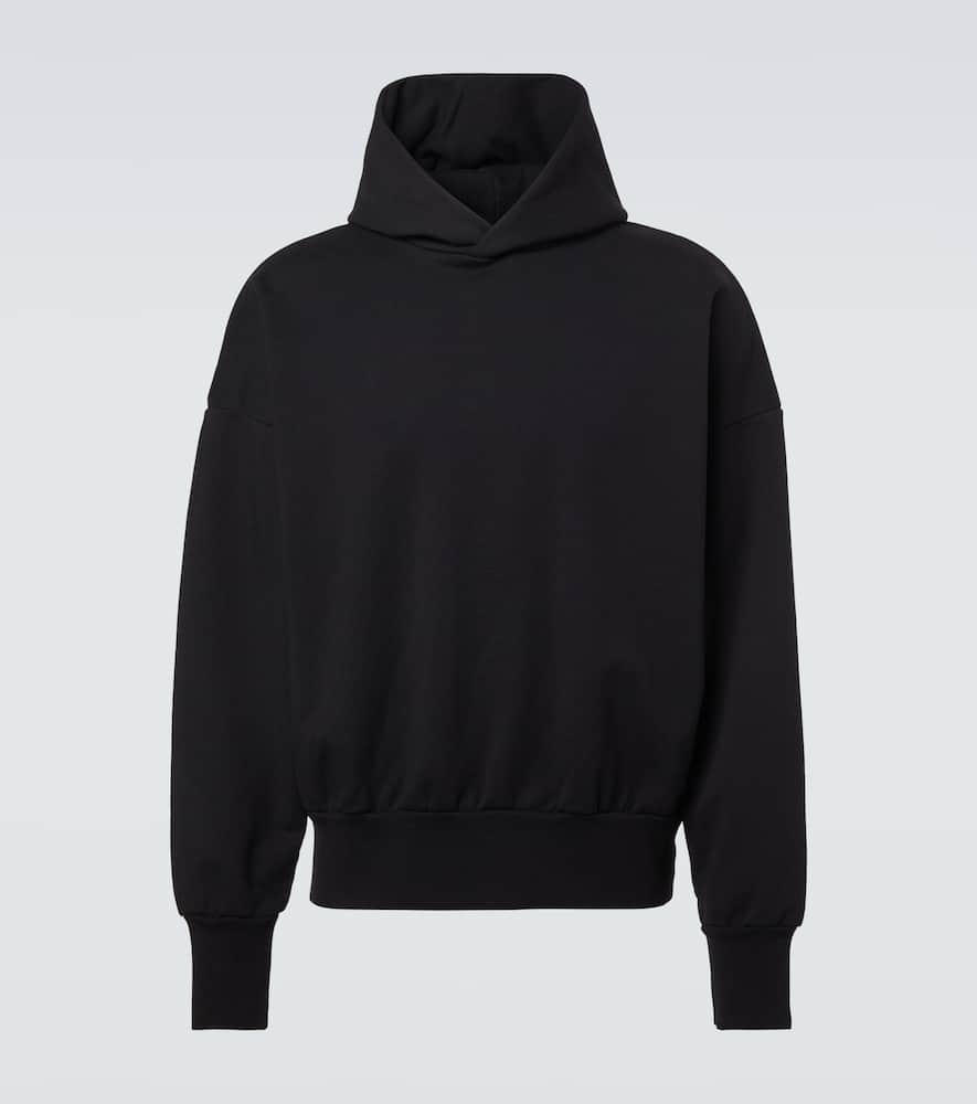 Fear Of God Oversized Hooded Sweatshirt With Ribbed Cuffs And Hem In Black