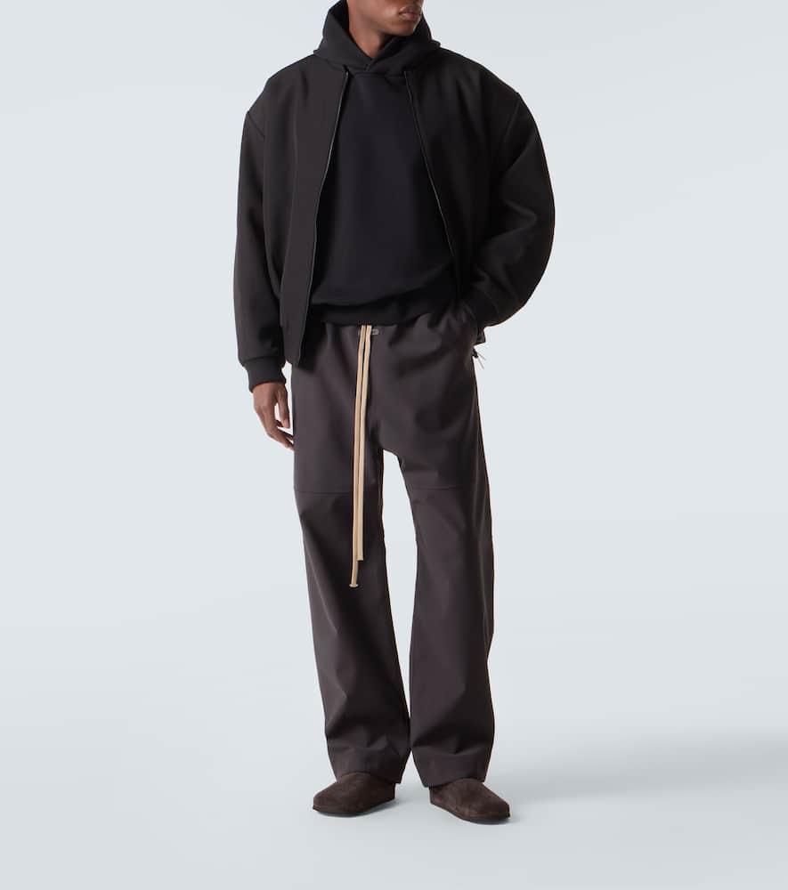 Fear Of God Oversized Hooded Sweatshirt With Ribbed Cuffs And Hem In Black