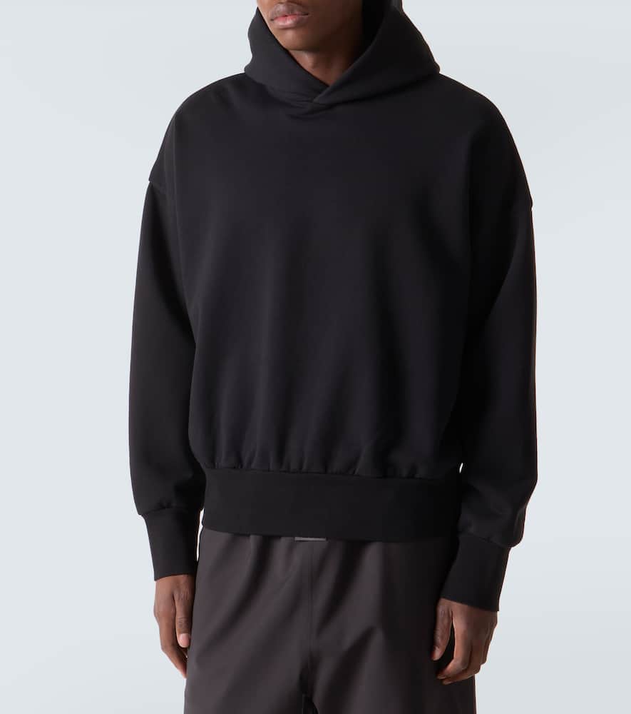 Fear Of God Oversized Hooded Sweatshirt With Ribbed Cuffs And Hem In Black