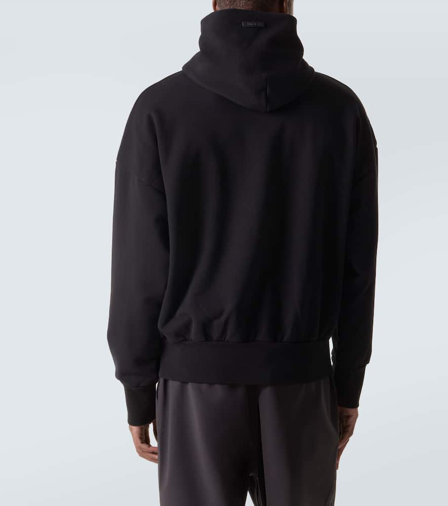 Fear Of God Oversized Hooded Sweatshirt With Ribbed Cuffs And Hem In Black