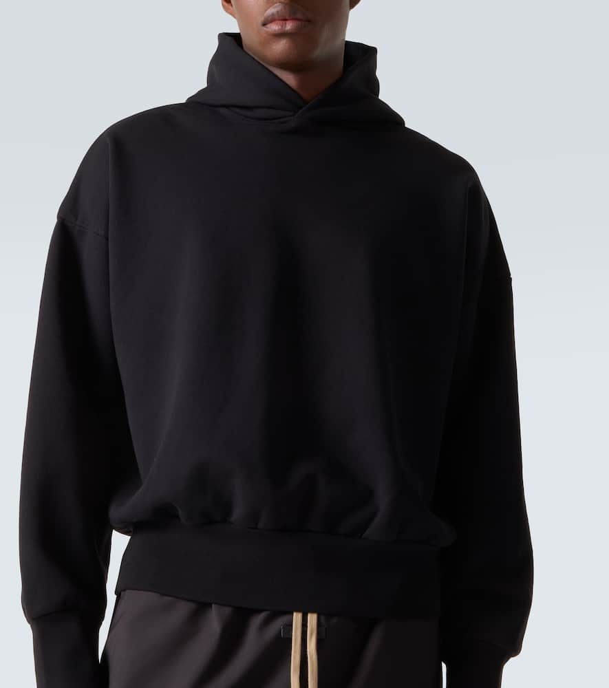 Fear Of God Oversized Hooded Sweatshirt With Ribbed Cuffs And Hem In Black