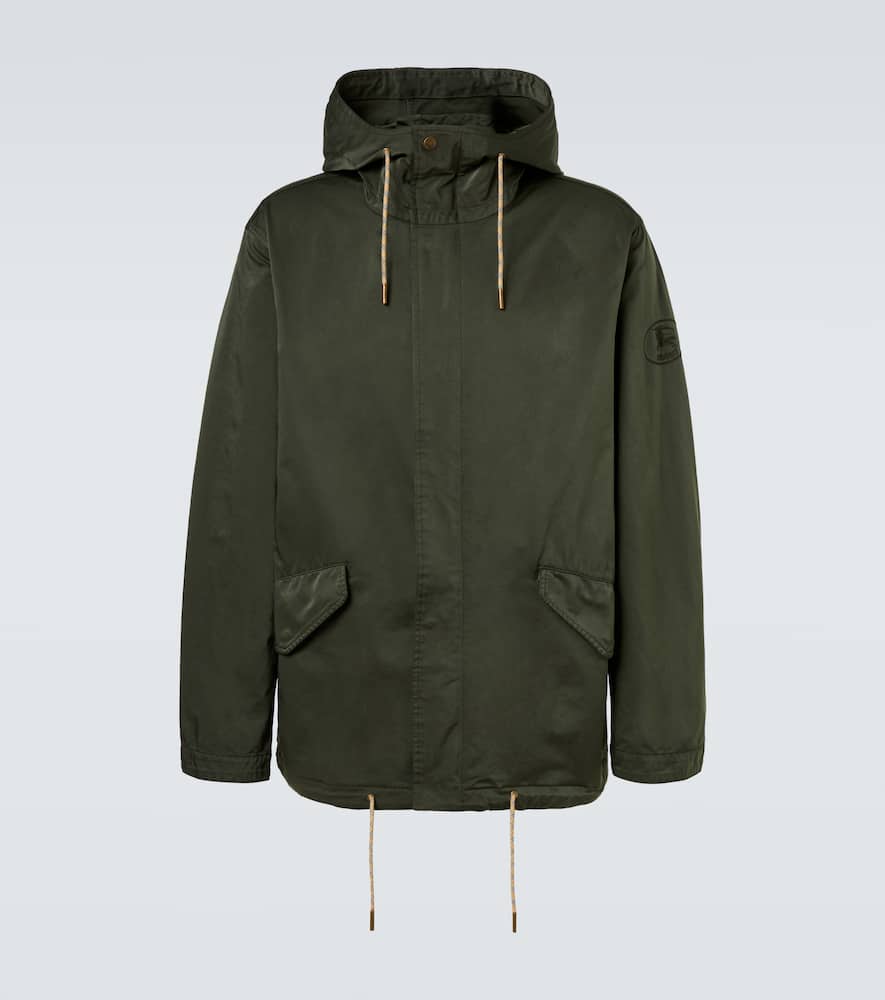 Burberry Embossed Ekd Stamp Buttoned Jacket In Green