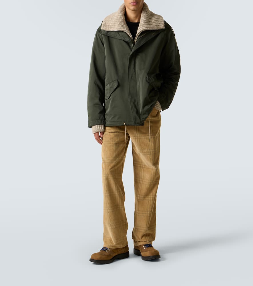 Burberry Embossed Ekd Stamp Buttoned Jacket In Green