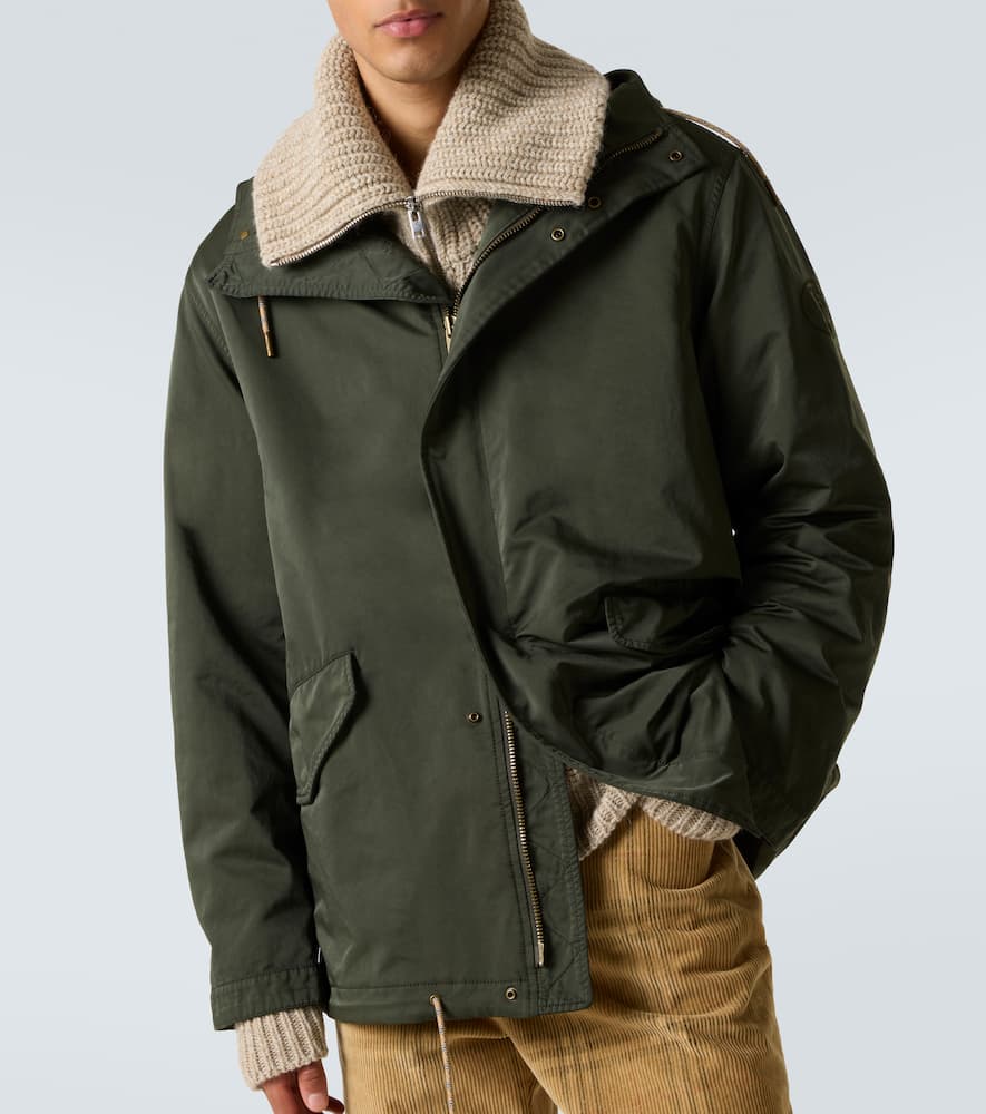 Burberry Embossed Ekd Stamp Buttoned Jacket In Green