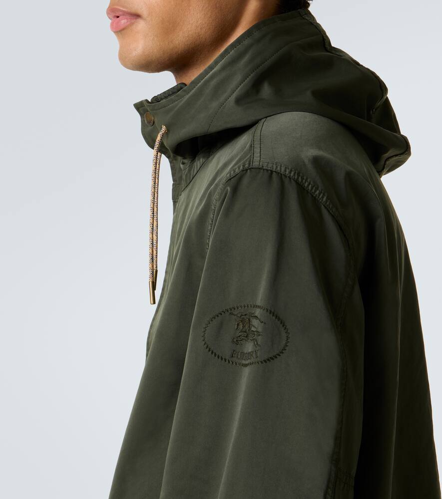 Burberry Embossed Ekd Stamp Buttoned Jacket In Green