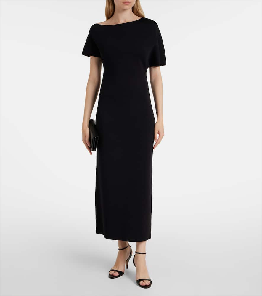 Rohe Asymmetric Jersey Dress In Black