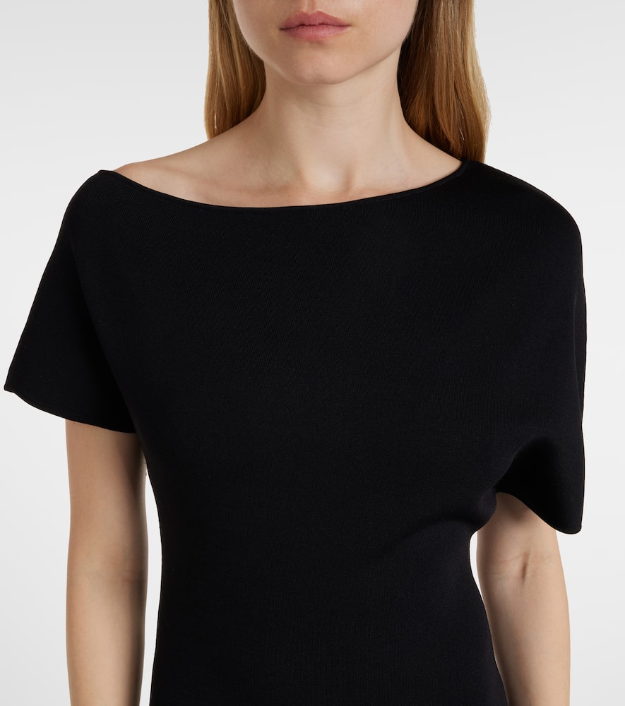 Rohe Asymmetric Jersey Dress In Black