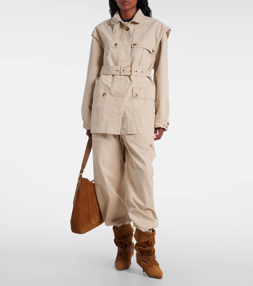 Isabel Marant Étoile Belted Flap-pocket Jacket In Neutral