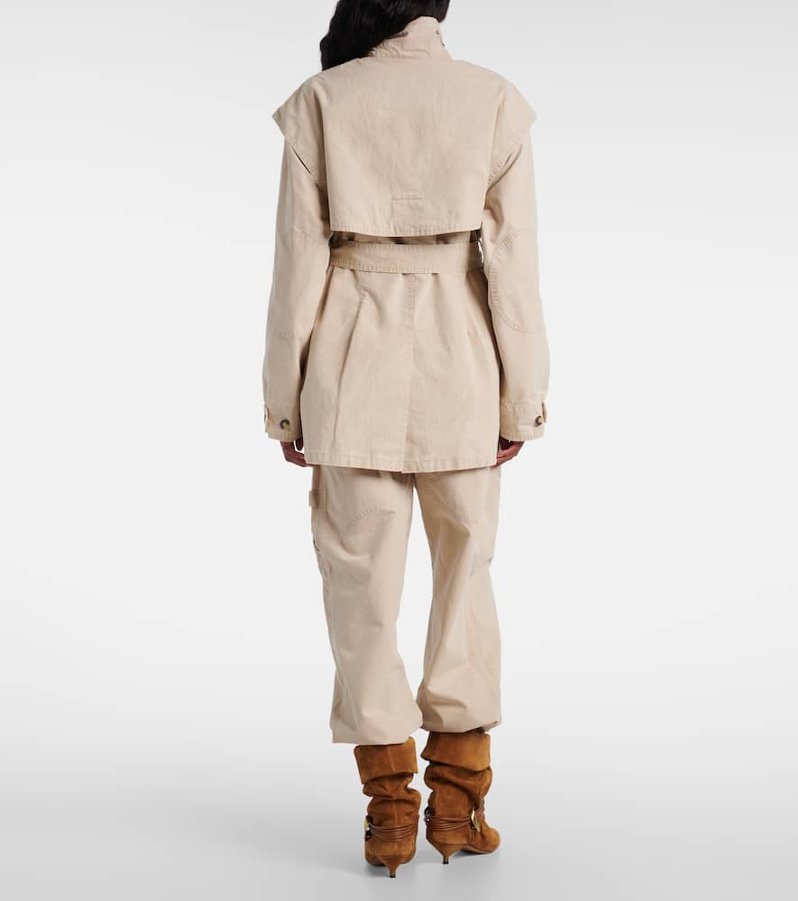 Isabel Marant Étoile Belted Flap-pocket Jacket In Neutral