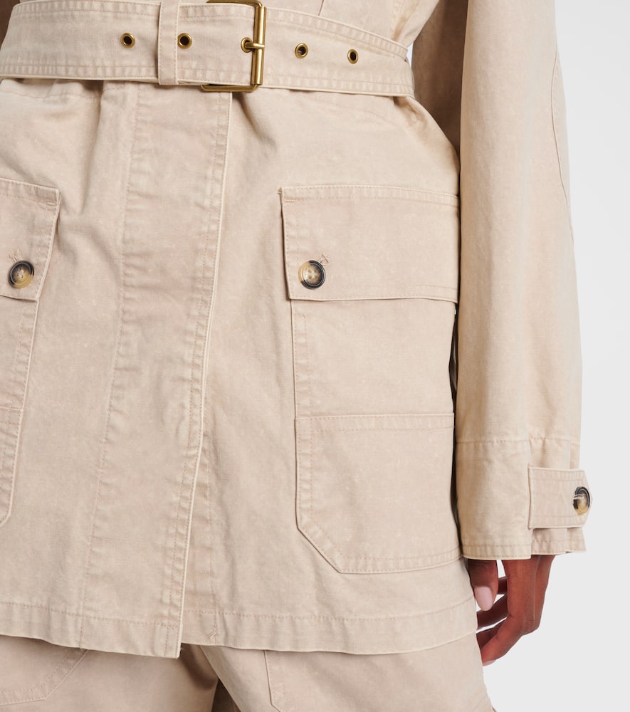 Isabel Marant Étoile Belted Flap-pocket Jacket In Neutral