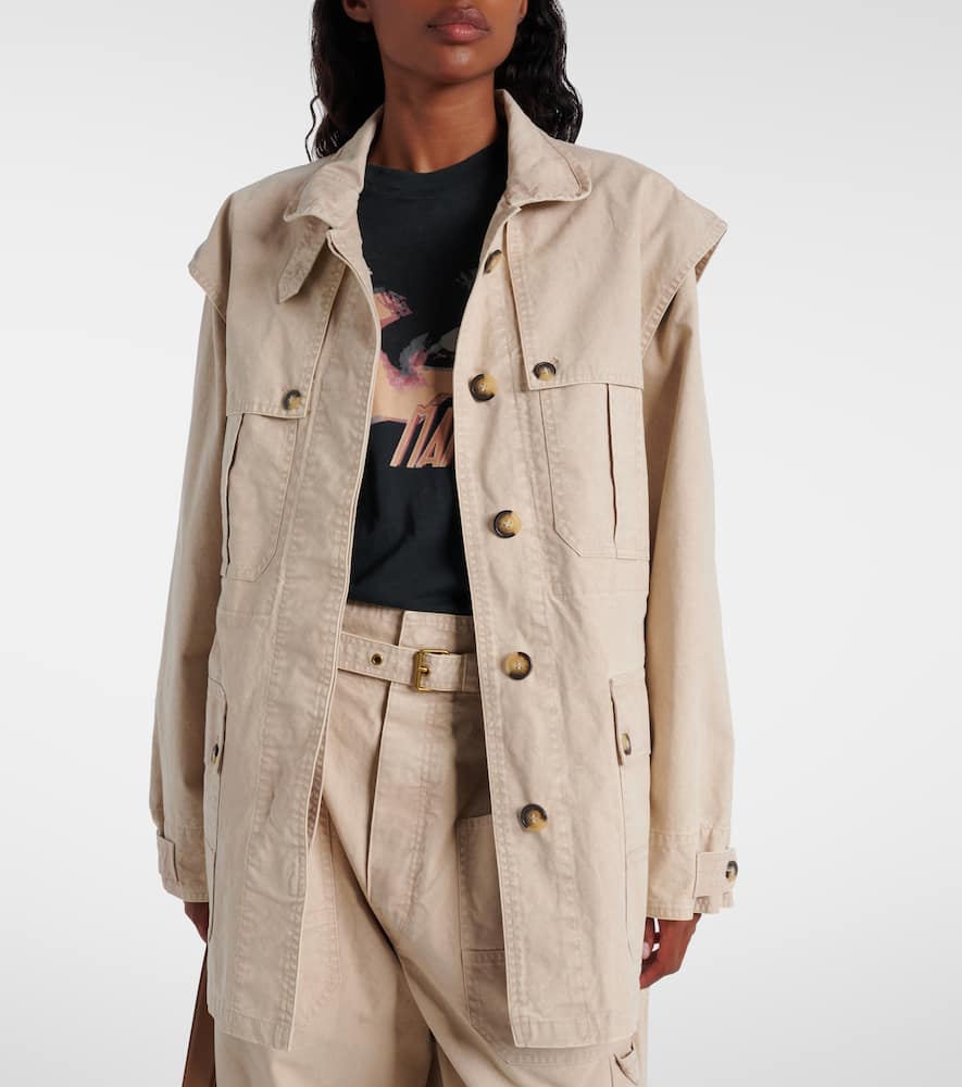 Isabel Marant Étoile Belted Flap-pocket Jacket In Neutral