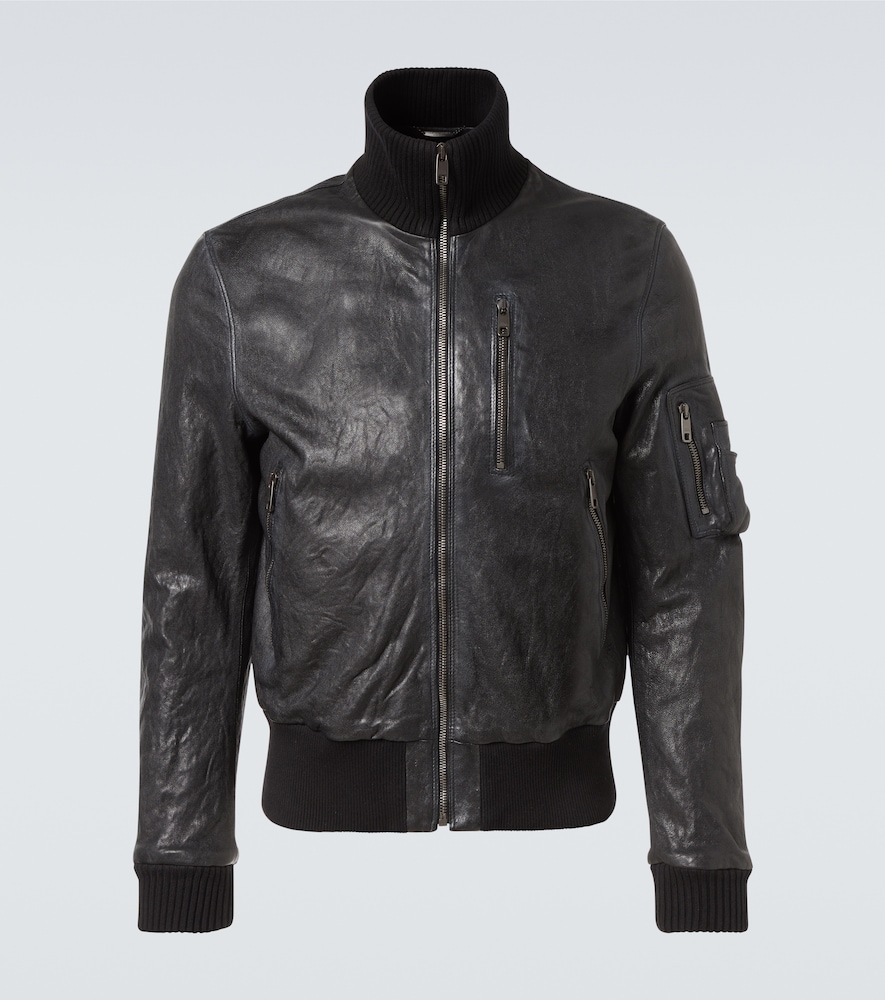 Dolce & Gabbana Leather bomber jacket