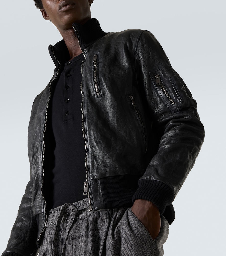  Dolce&gabbana Dolce&gabbana Leather Bomber Jacket 