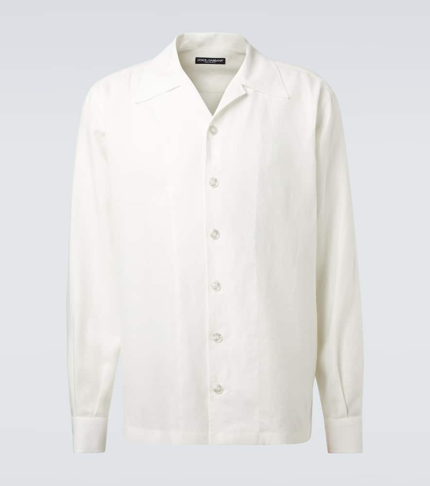 Dolce & Gabbana Linen canvas bowling shirt