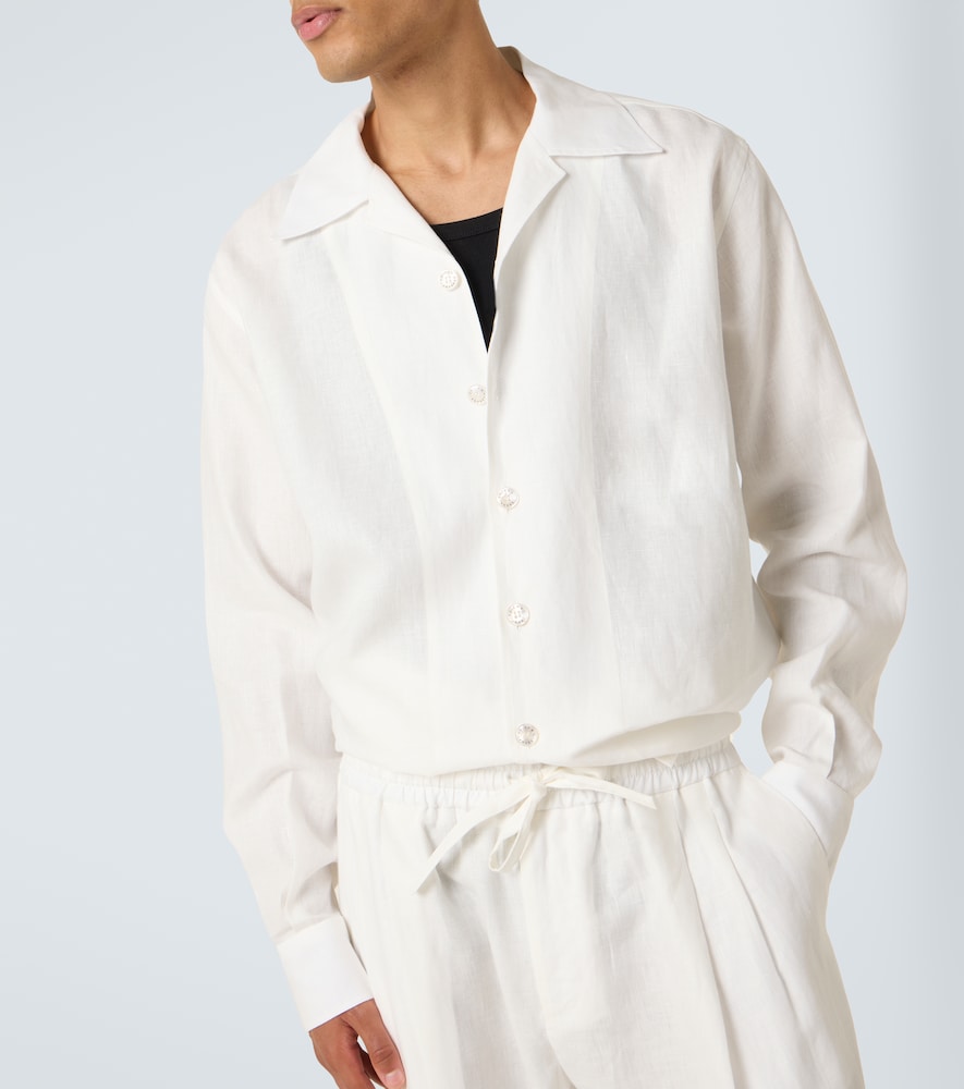  Dolce&gabbana Dolce&gabbana Linen Canvas Bowling Shirt 
