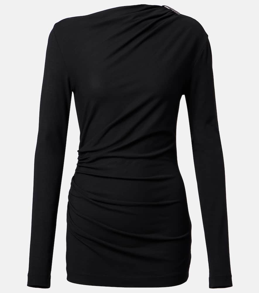 Brunello Cucinelli Monili Gathered Top In Black