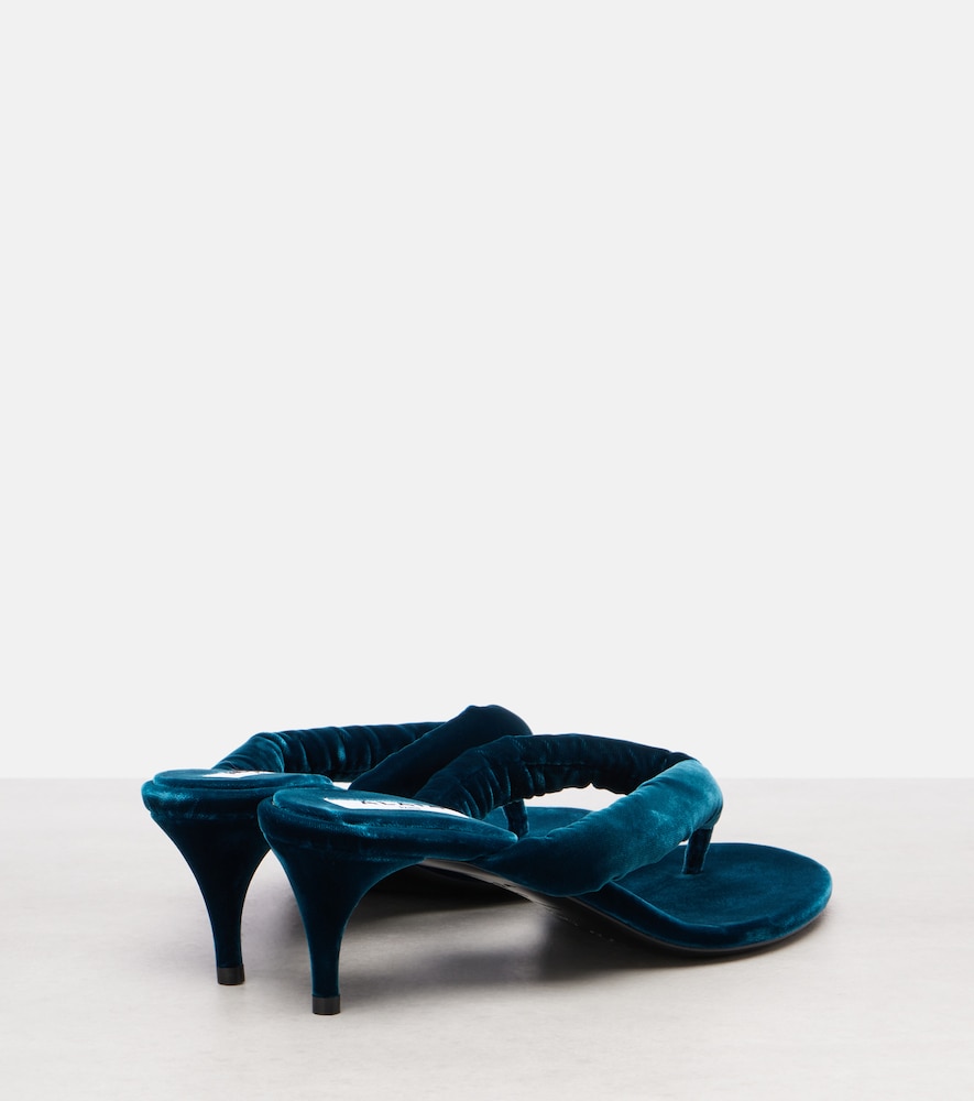  Alaia Alaia Velvet Thong Sandals 