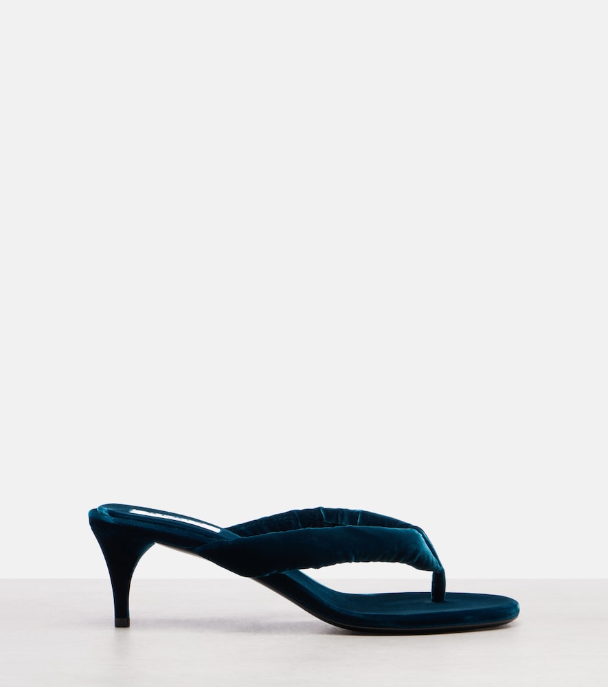  Alaia Alaia Velvet Thong Sandals 