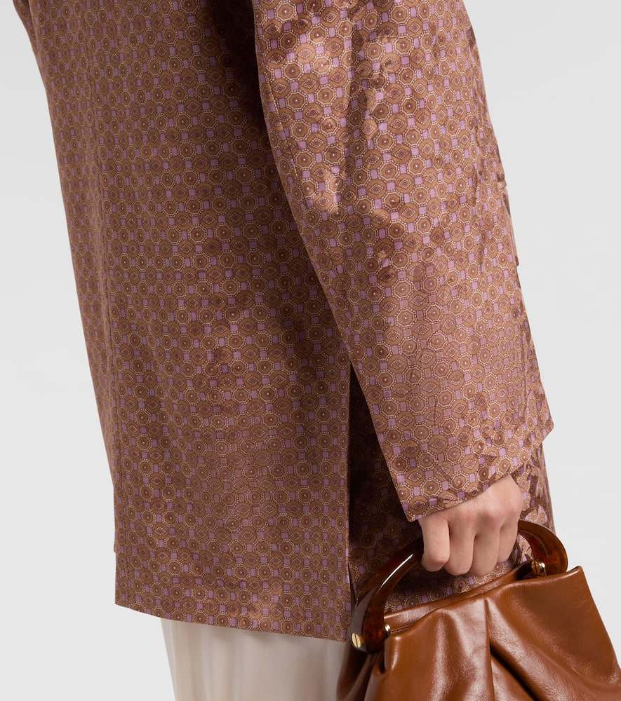 Dries Van Noten Printed Blazer In Brown