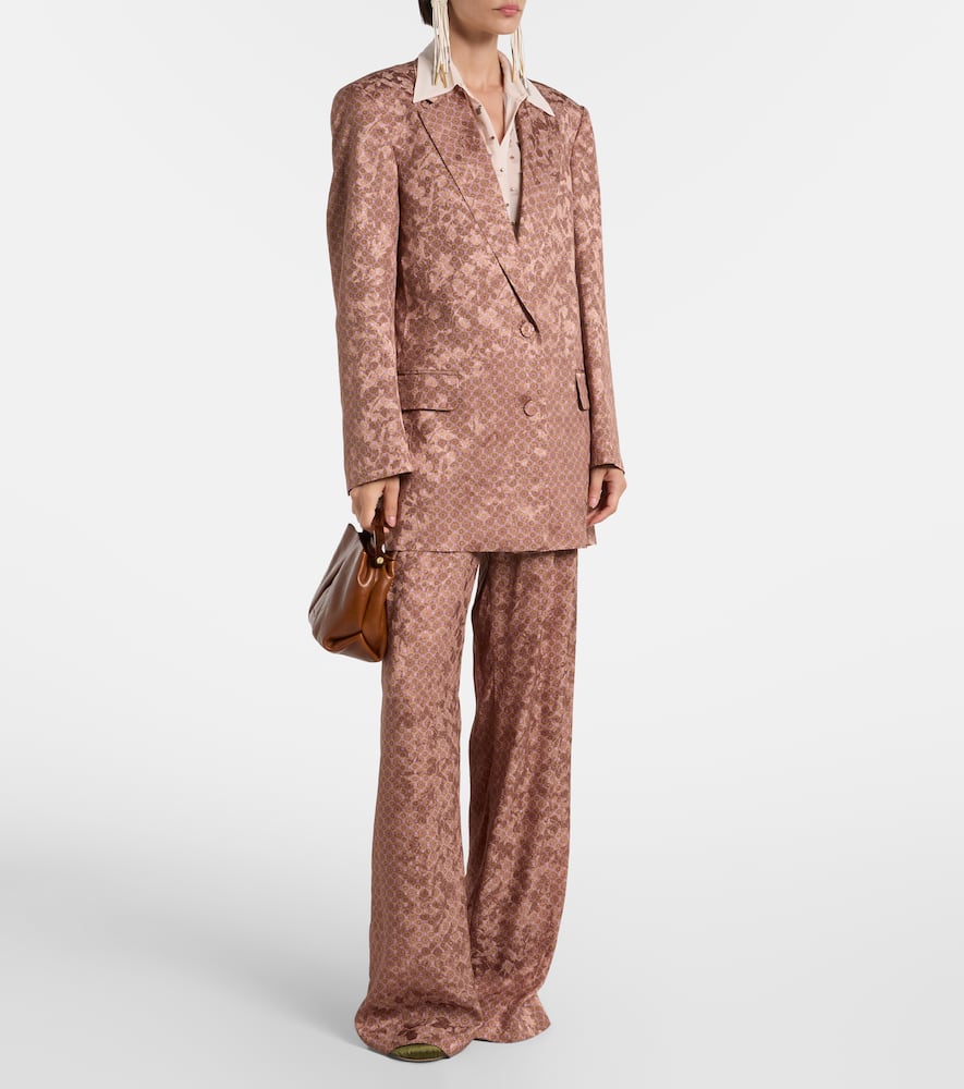 Dries Van Noten Printed Blazer In Brown