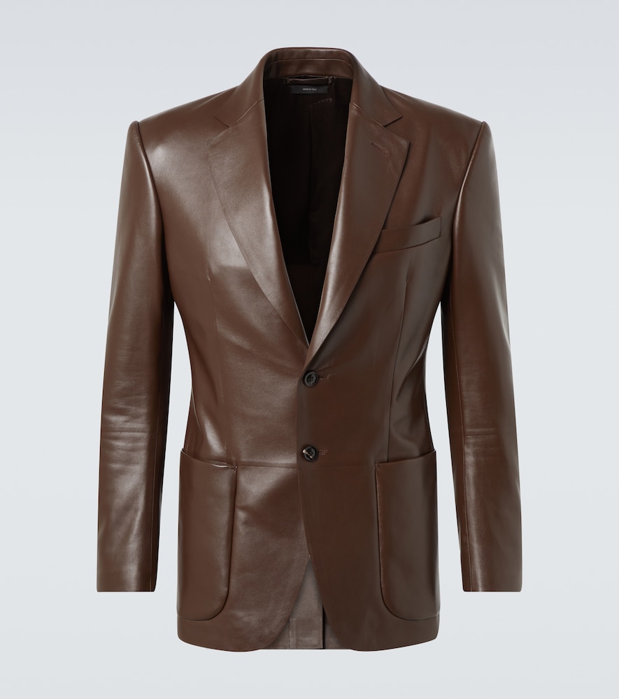 Tom Ford Men's Brown Leather Blazer UK Size 42 - Mytheresa