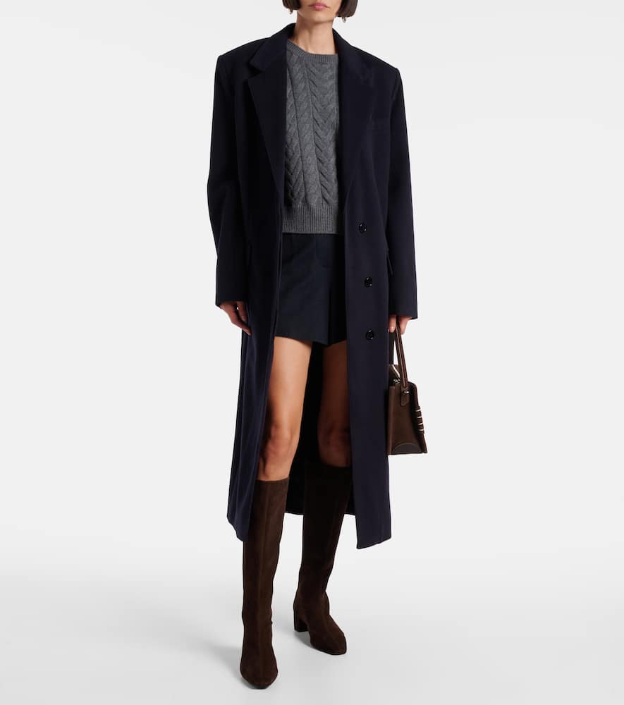 Aquazzura Saint Honore 35 Suede Knee-high Boots In Multi