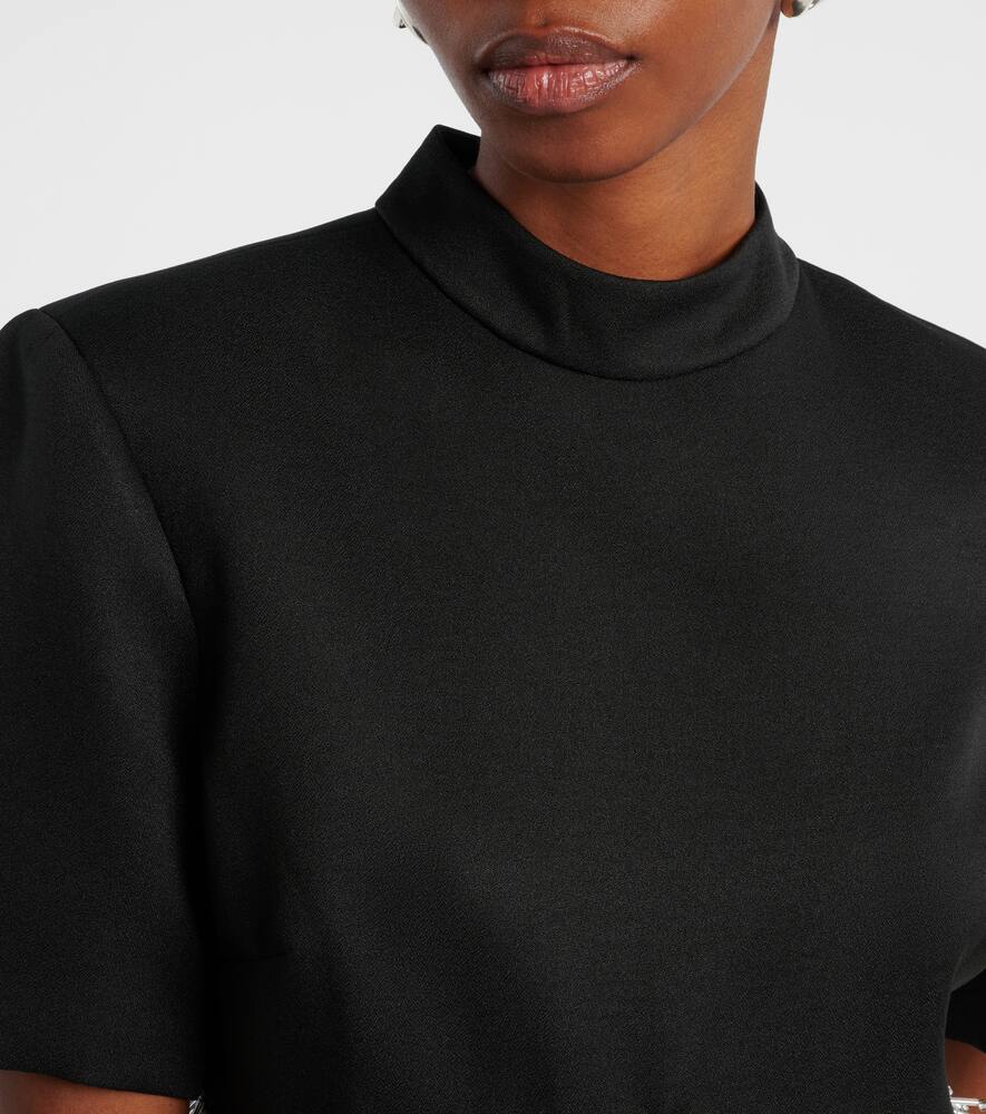 Simkhai Jalen Embellished Cropped Top In Black