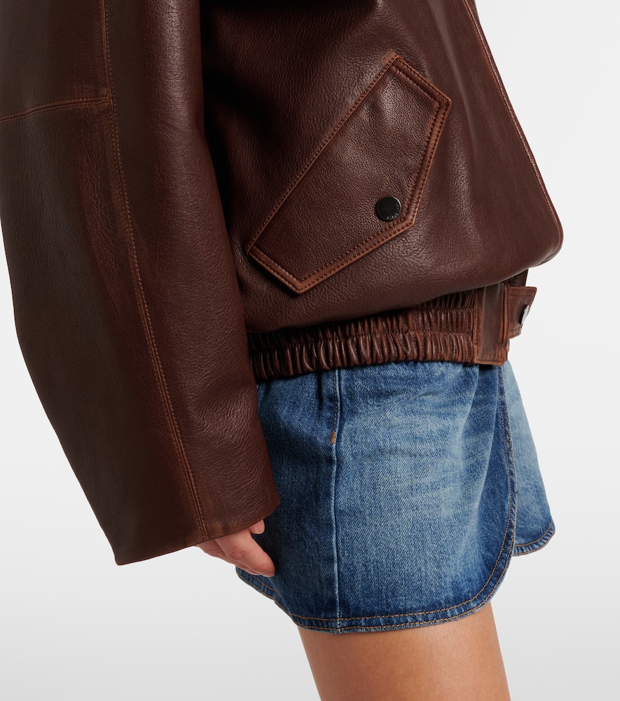 Simkhai Huntington Leather Jacket In Brown