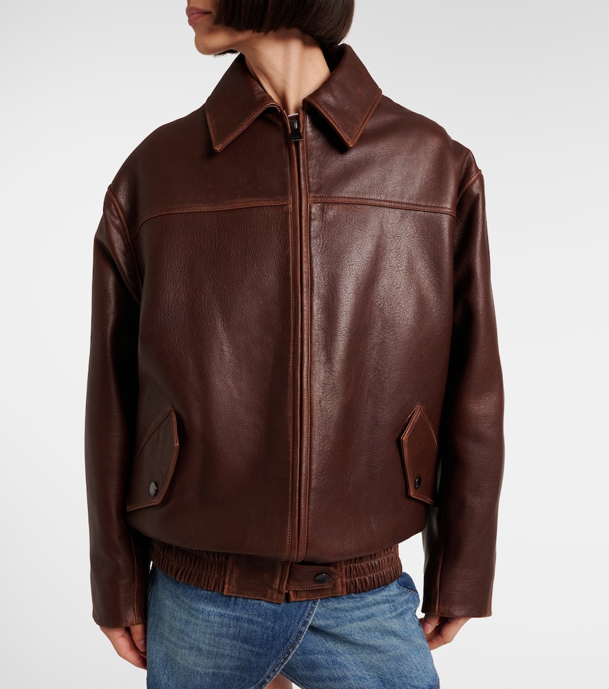 Simkhai Huntington Leather Jacket In Brown