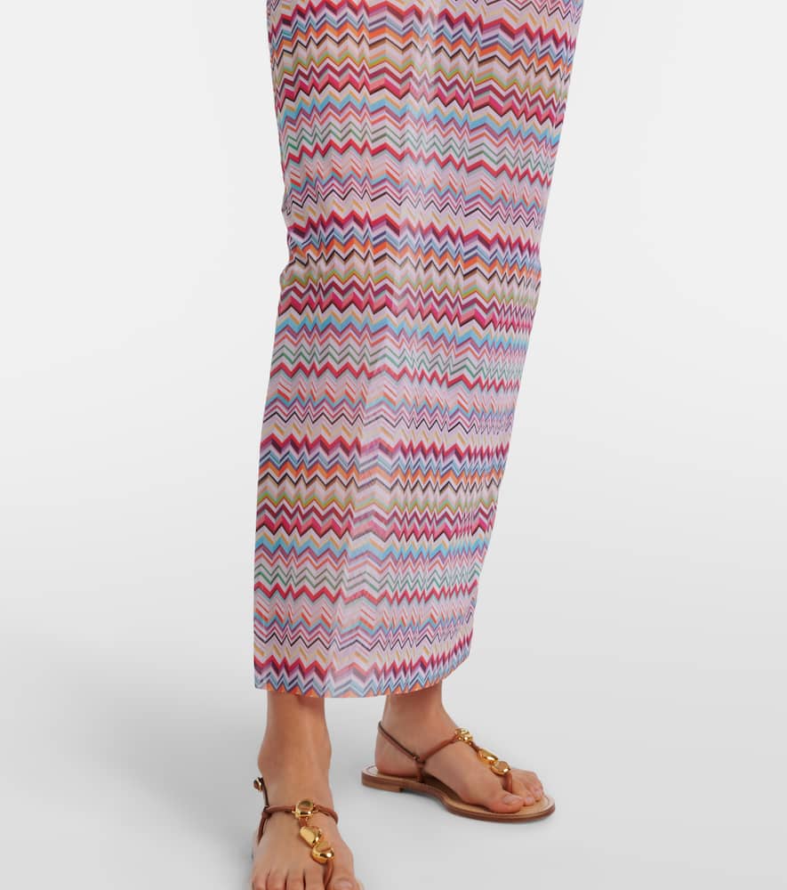 Missoni Zig Zag One-shoulder Maxi Dress In Multi