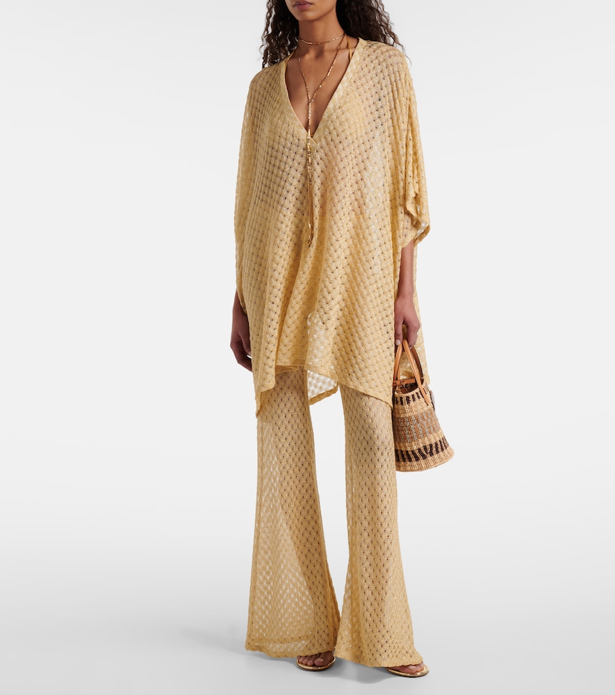 Missoni Open-knit lamé kaftan
