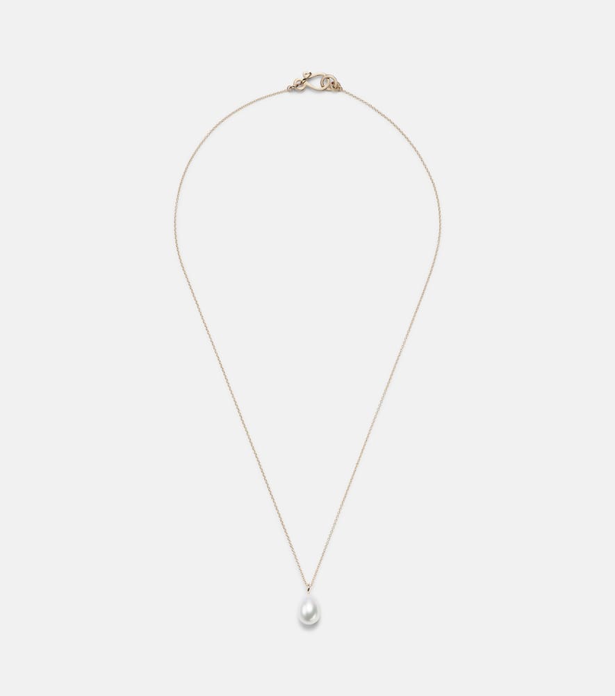 Sophie Bille Brahe Perle Poire Simple 14kt Gold Necklace With Freshwater Pearls In Gold