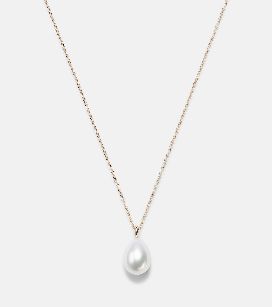 Sophie Bille Brahe Perle Poire Simple 14kt Gold Necklace With Freshwater Pearls In Gold