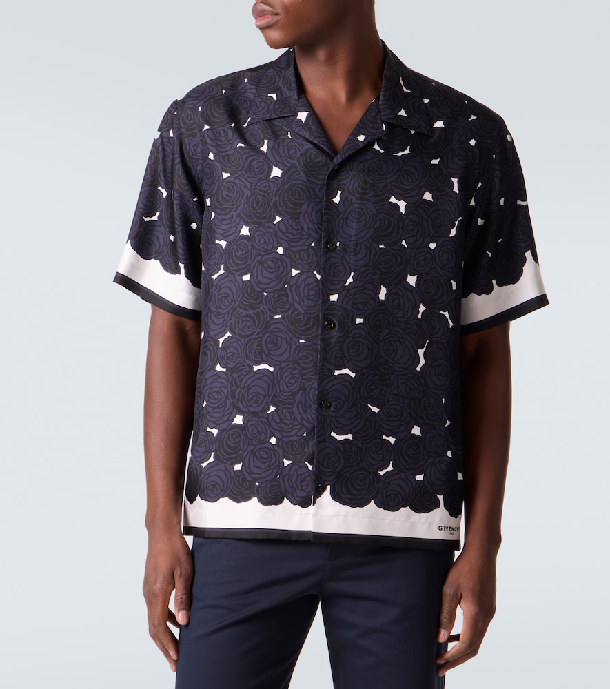  Givenchy Givenchy Floral Silk Bowling Shirt 