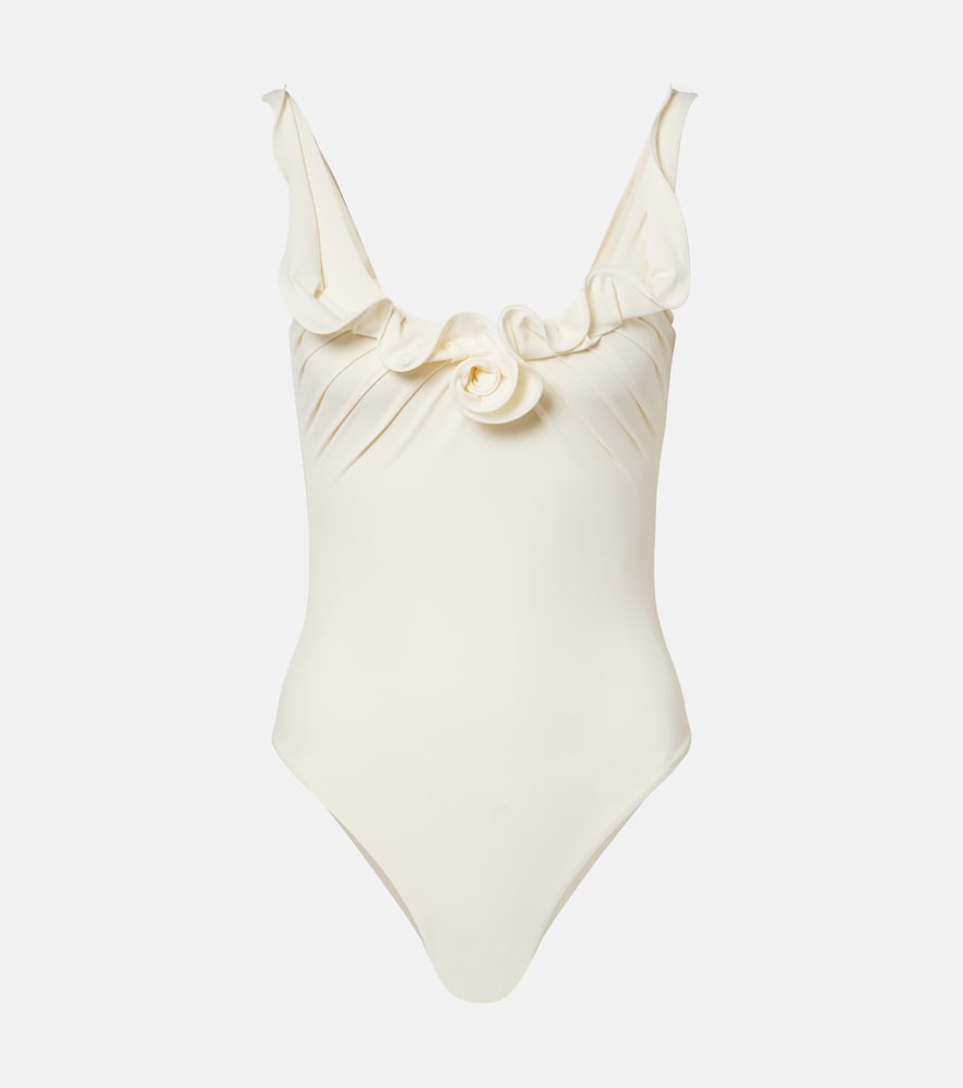 Magda Butrym Floral-appliqué swimsuit